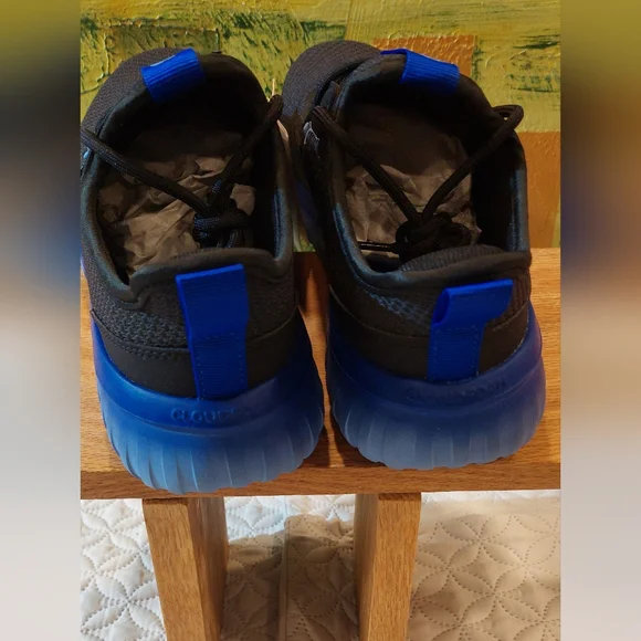 adidas Black and Blue Athletic Shoes - Picture 6 of 8